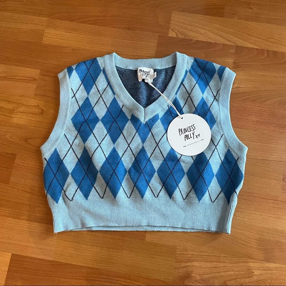 Princess Polly Adelaide Vest in Blue